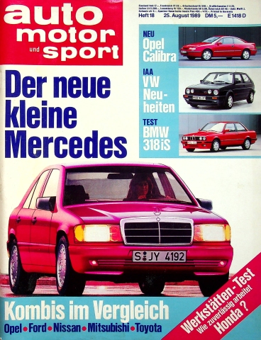 Deckblatt Auto Motor und Sport (18/1989)